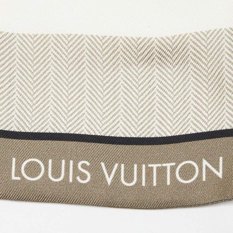 Pre Owned Louis Vuitton White Since 1854 Monogram Silk Bandeau