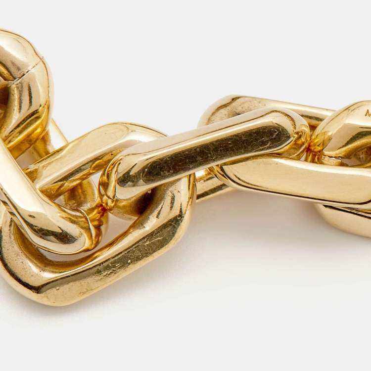 Pre Owned Louis Vuitton  LV Edge  Cadenas  Gold Tone Necklace