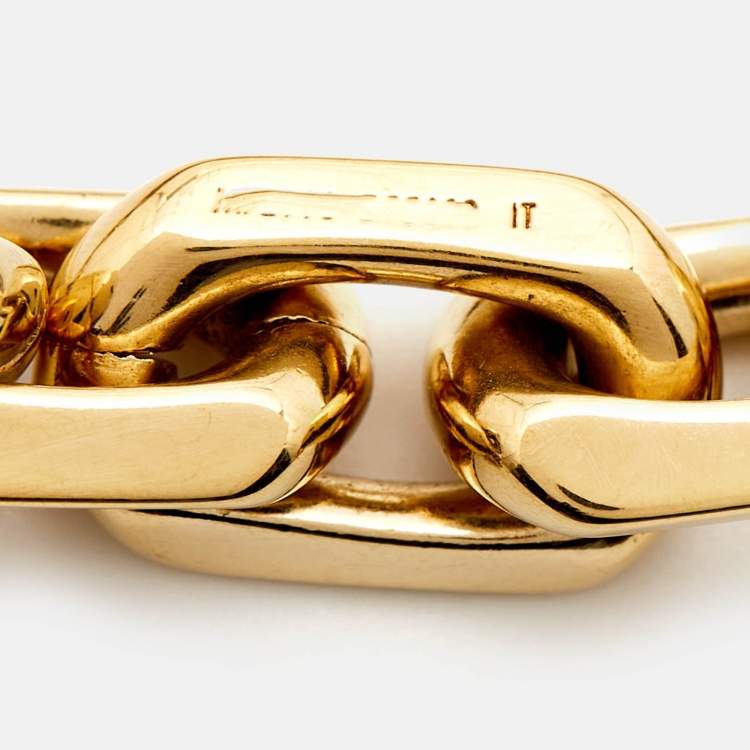Pre Owned Louis Vuitton  LV Edge  Cadenas  Gold Tone Necklace