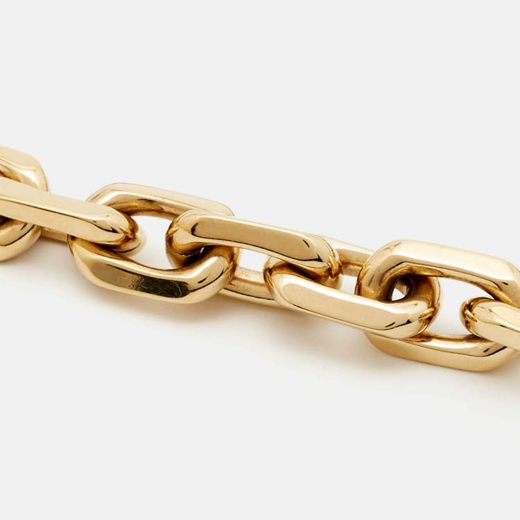 Pre Owned Louis Vuitton  LV Edge  Cadenas  Gold Tone Necklace