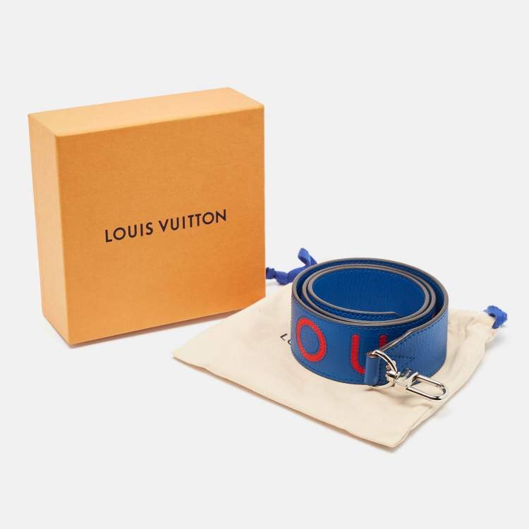 Pre Owned Louis Vuitton Blue/Red Bandoulière Shoulder Bag Strap