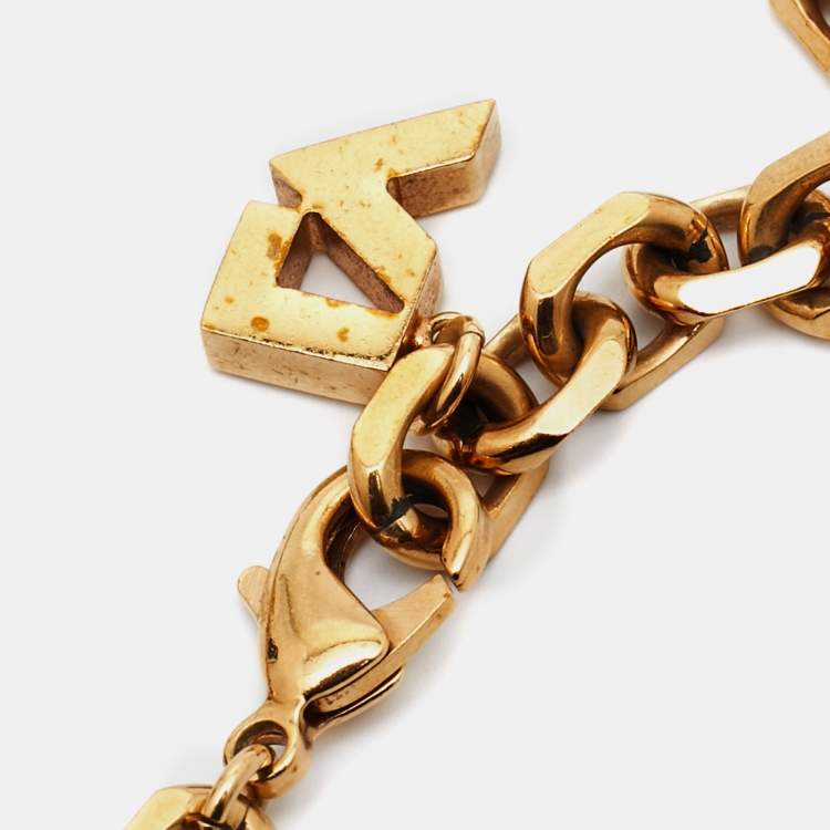 Pre Owned Louis Vuitton Hide and Seek Resin Gold Tone Necklace