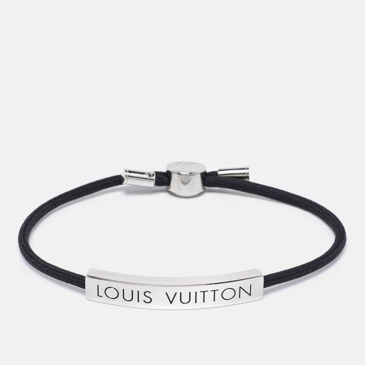 Pre Owned Louis Vuitton Space Stainless Steel Cord Bracelet