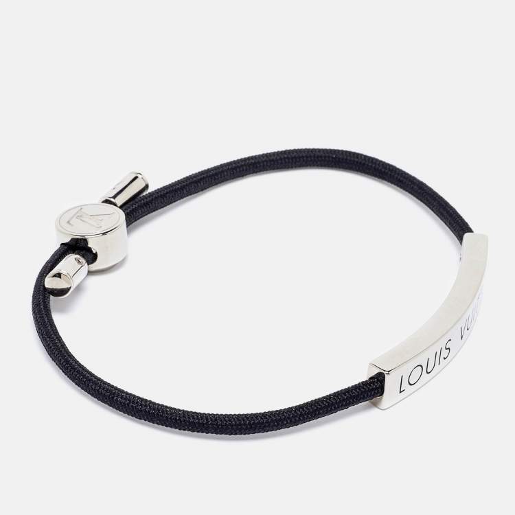 Pre Owned Louis Vuitton Space Stainless Steel Cord Bracelet
