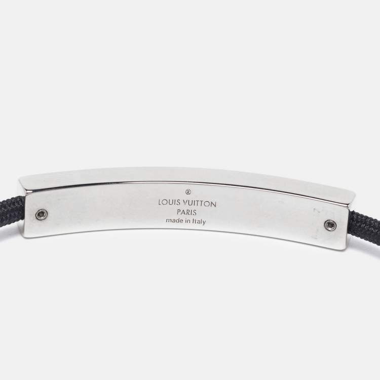 Pre Owned Louis Vuitton Space Stainless Steel Cord Bracelet