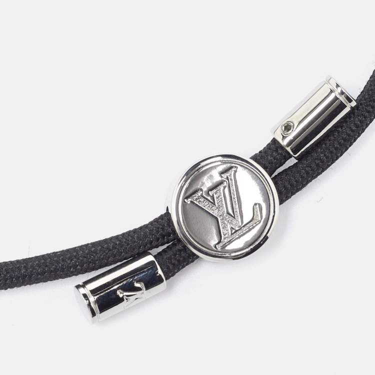 Pre Owned Louis Vuitton Space Stainless Steel Cord Bracelet