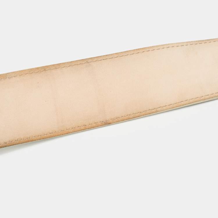 Pre Owned Louis Vuitton Damier Azur Canvas LV Initiales Belt 95 CM