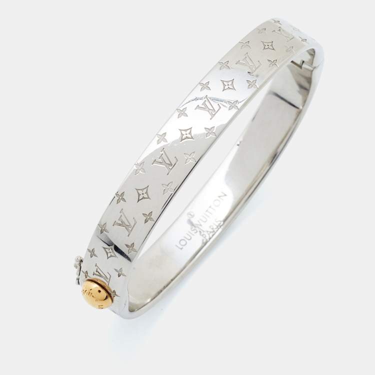 Pre Owned Louis Vuitton Nanogram Two Tone Bracelet M