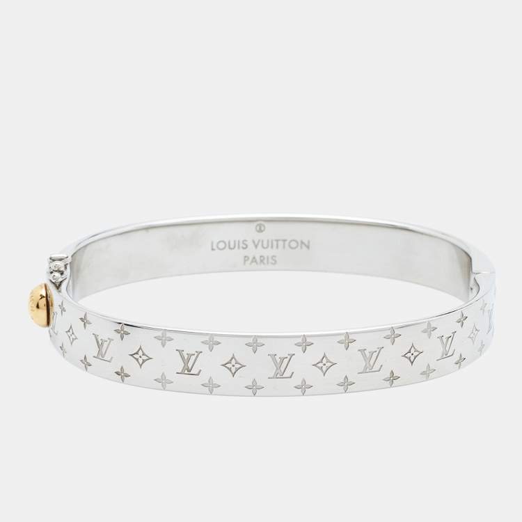 Pre Owned Louis Vuitton Nanogram Two Tone Bracelet M