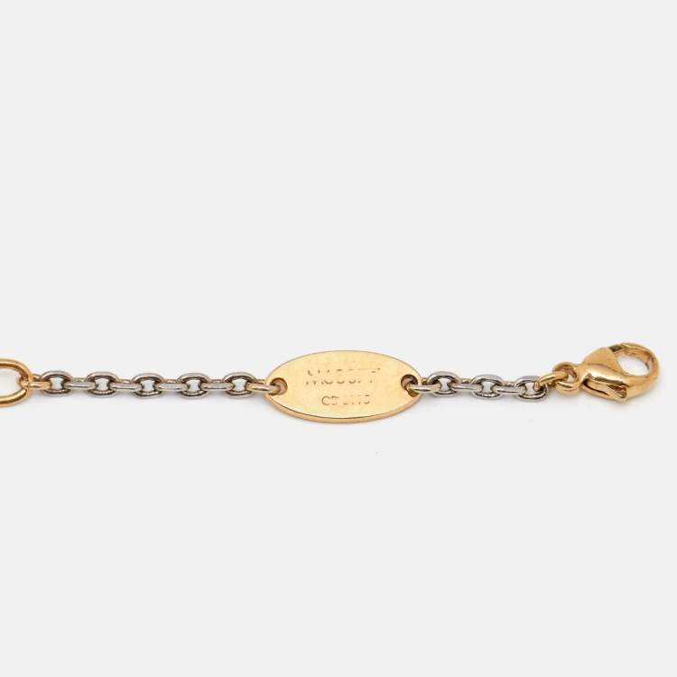 Pre Owned Louis Vuitton Logo Mania Two Tone Bracelet