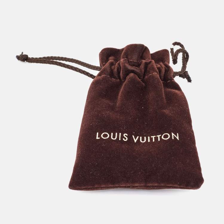 Pre Owned Louis Vuitton Gamble Crystal Gold Tone Bracelet