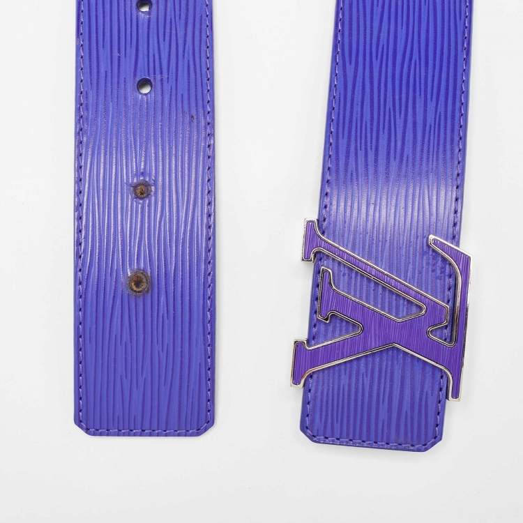 Pre Owned Louis Vuitton Figue Epi Leather LV Initiales Belt 85CM