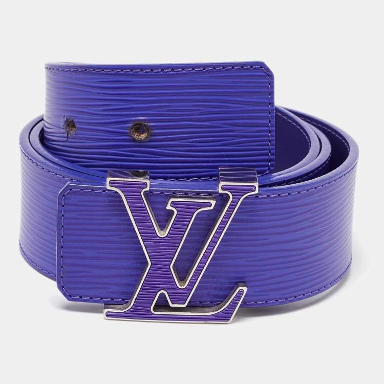 Pre Owned Louis Vuitton Figue Epi Leather LV Initiales Belt 85CM