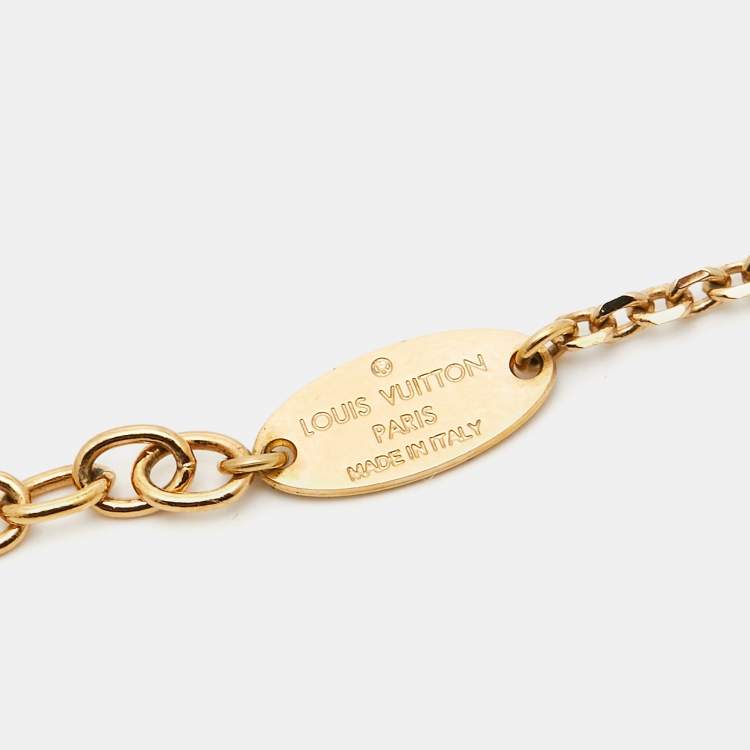 Pre Owned Louis Vuitton  Blooming Supple Gold Tone Necklace