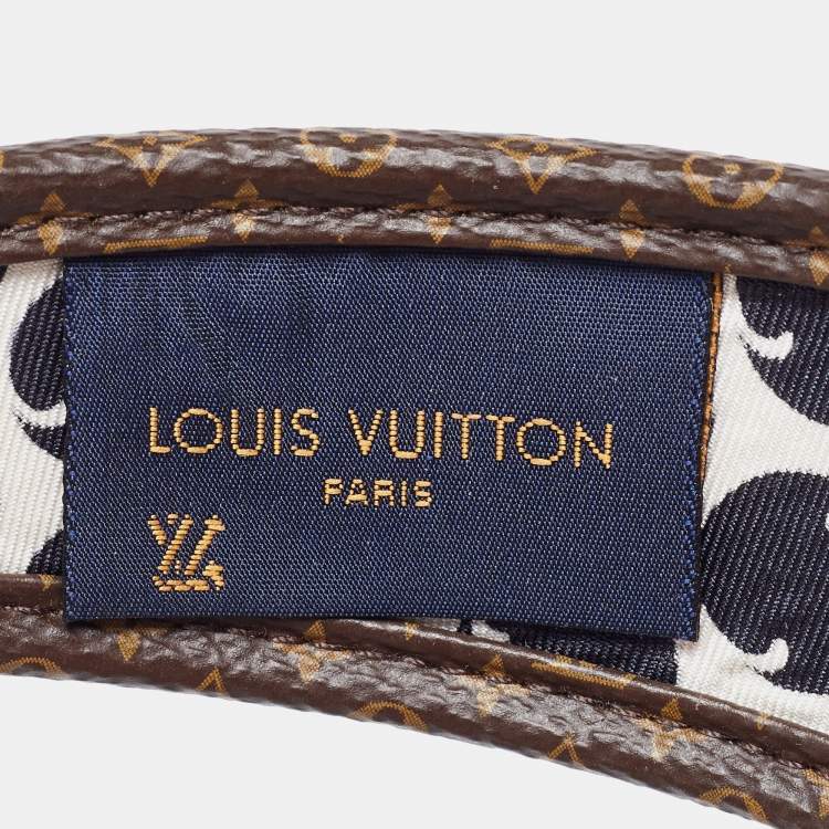 Pre Owned Louis Vuitton Be Mindful Monogram Print Silk Headband