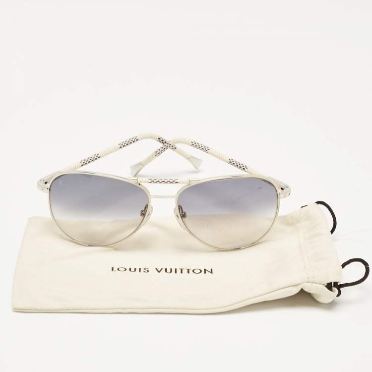 Pre Owned Louis Vuitton Gradient Damier Azur Conspiration Pilote Sunglasses