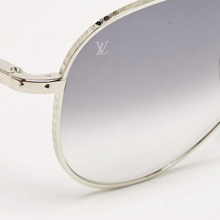 Pre Owned Louis Vuitton Gradient Damier Azur Conspiration Pilote Sunglasses
