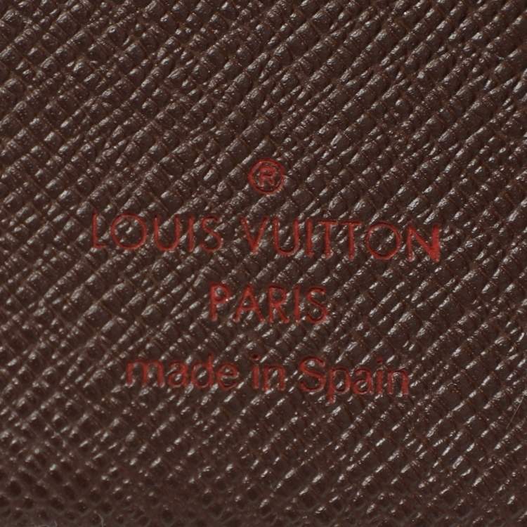 Pre Owned Louis Vuitton Damier Ebene Canvas Ring Agenda Cover