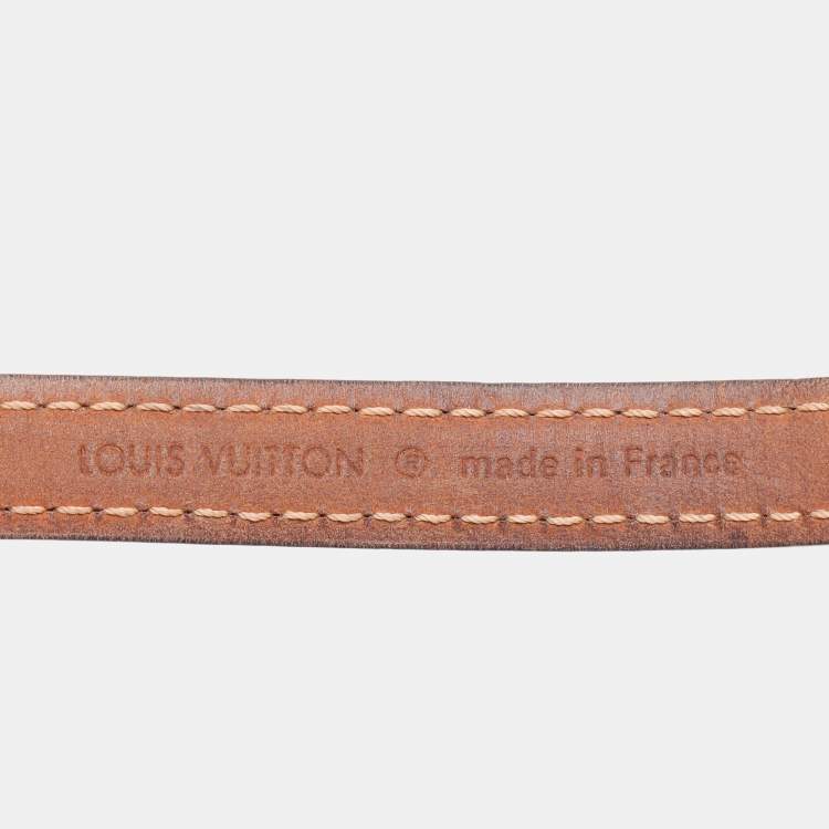 Pre Owned Louis Vuitton Brown Monogram Canvas and Leather Theda Bracelet