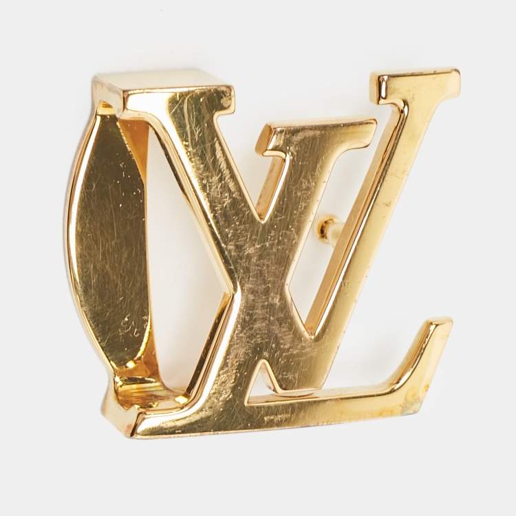 Pre Owned Louis Vuitton Black/Brown Leather LV Initiales Reversible Belt 80 CM