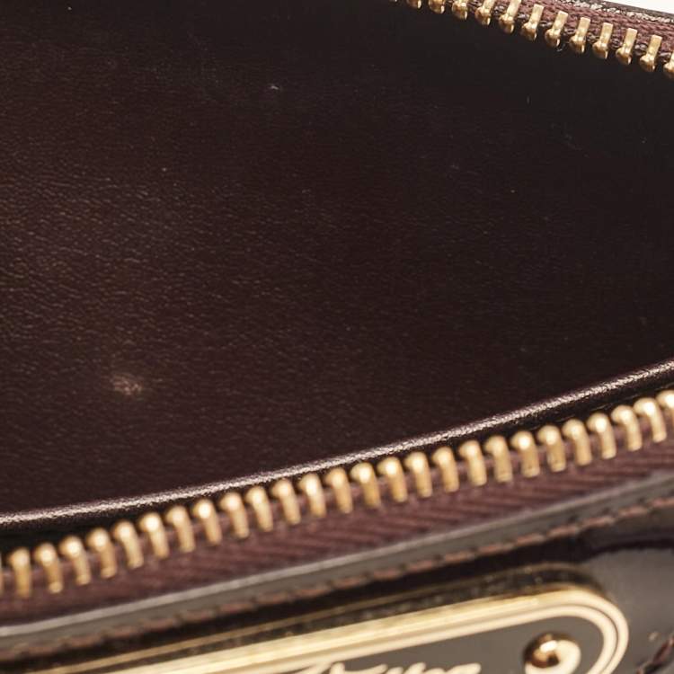 Pre Owned Louis Vuitton Amarante Monogram Vernis Trousse Cosmetic Pouch