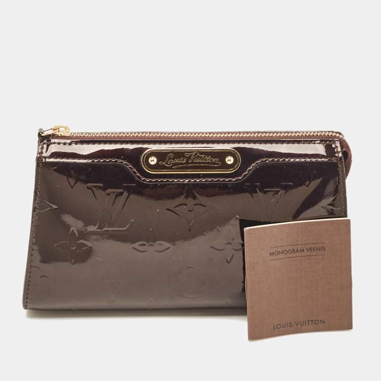 Pre Owned Louis Vuitton Amarante Monogram Vernis Trousse Cosmetic Pouch