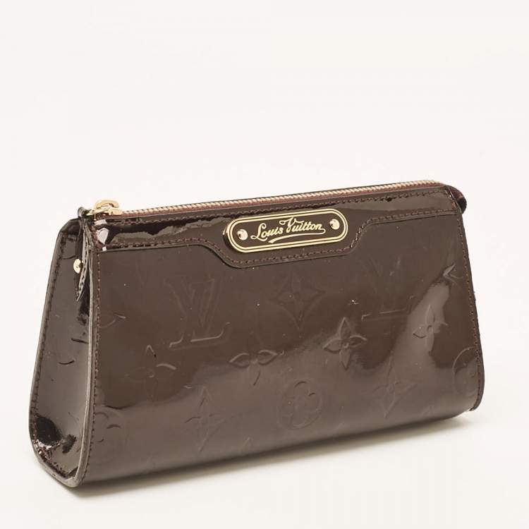 Pre Owned Louis Vuitton Amarante Monogram Vernis Trousse Cosmetic Pouch