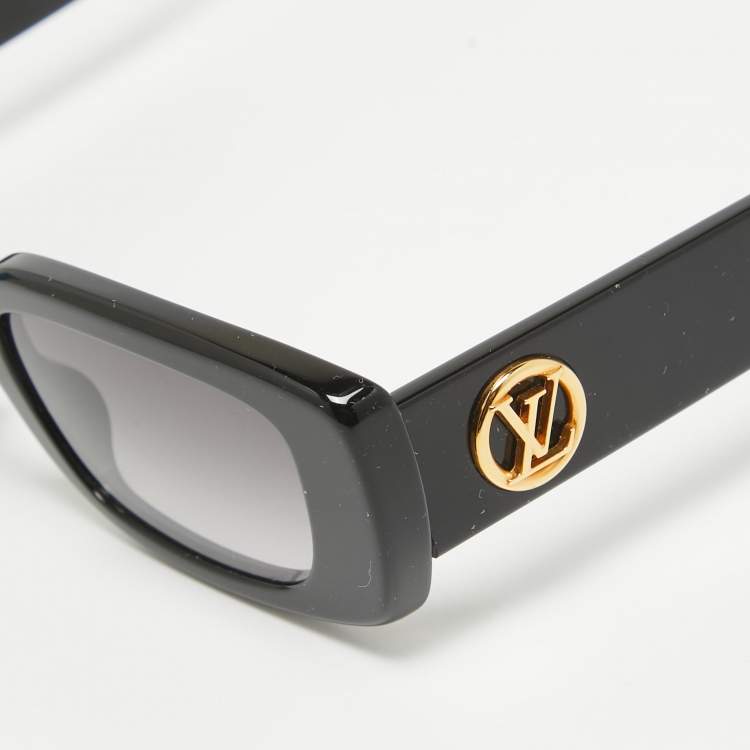 Pre Owned Louis Vuitton Black Z2109W LV Circle Rectangular Sunglasses
