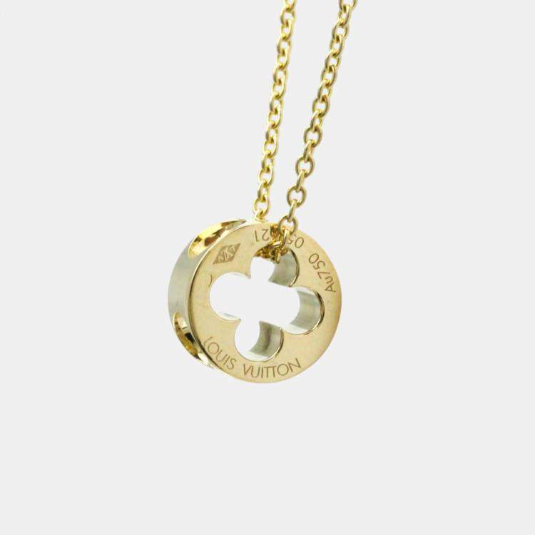 Pre Owned Louis Vuitton 18K Yellow Gold Empreinte Pendant Necklace