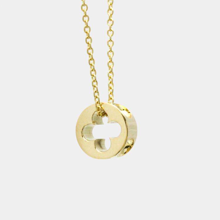 Pre Owned Louis Vuitton 18K Yellow Gold Empreinte Pendant Necklace
