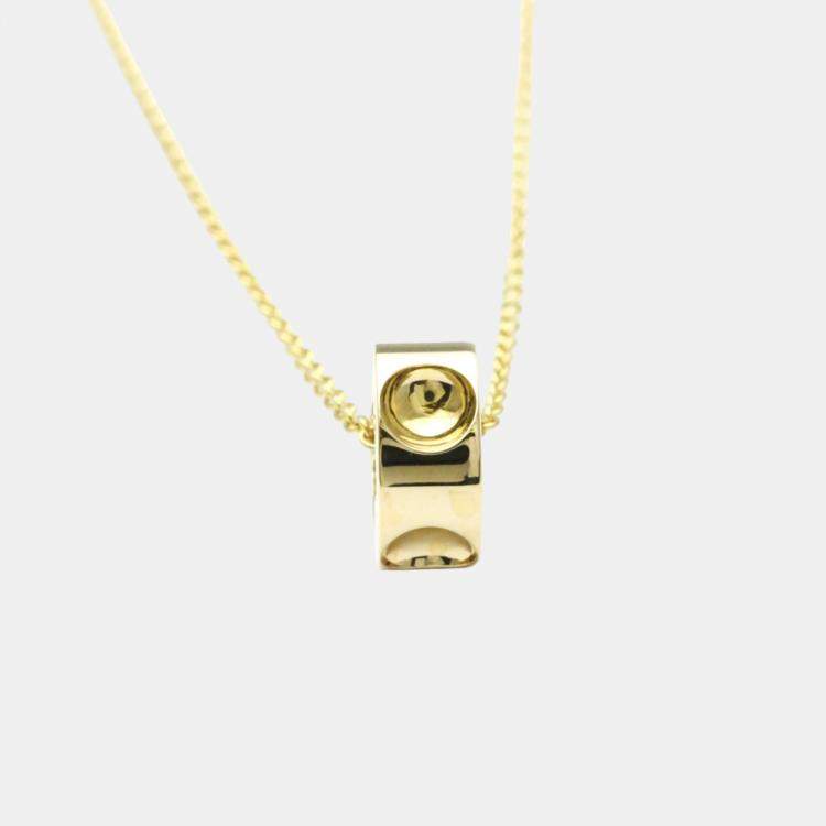 Pre Owned Louis Vuitton 18K Yellow Gold Empreinte Pendant Necklace