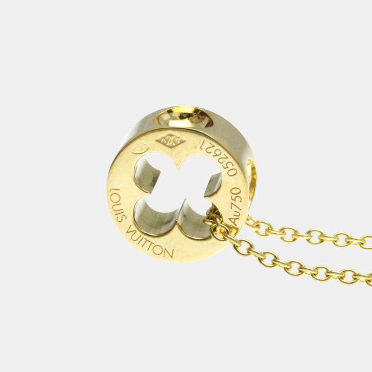 Pre Owned Louis Vuitton 18K Yellow Gold Empreinte Pendant Necklace