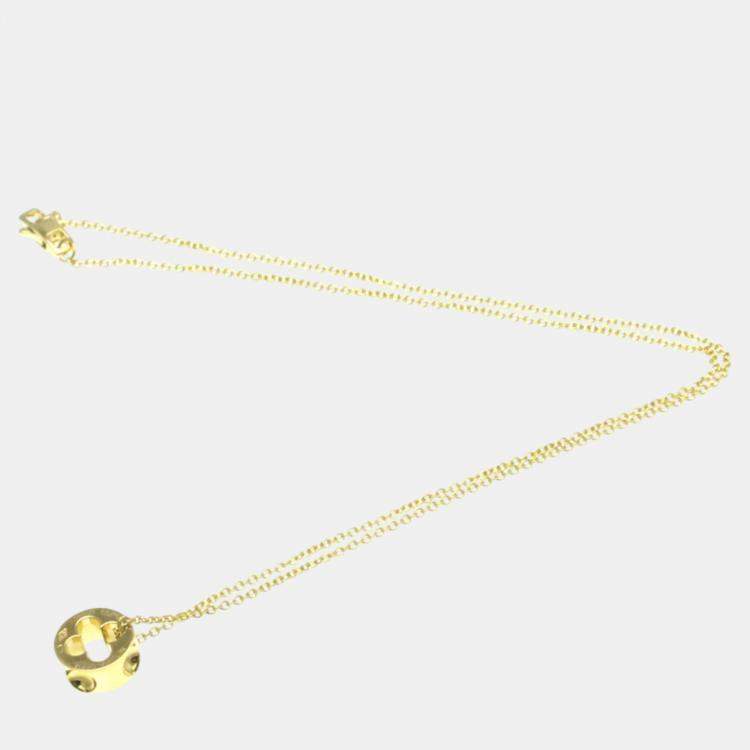Pre Owned Louis Vuitton 18K Yellow Gold Empreinte Pendant Necklace