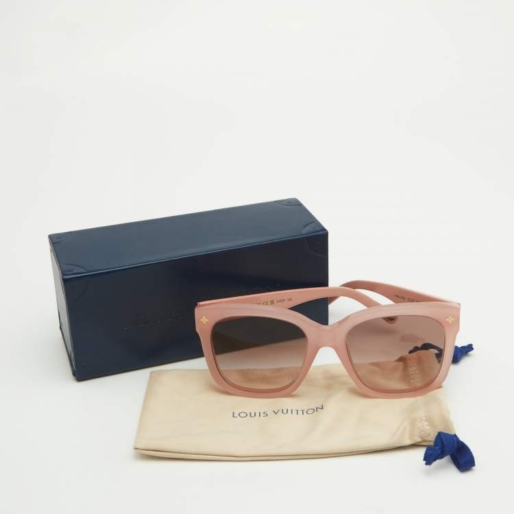 Pre Owned Louis Vuitton Pink Gradient Z1730W My Monogram Square Sunglasses