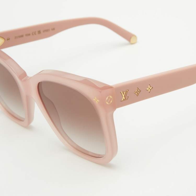 Pre Owned Louis Vuitton Pink Gradient Z1730W My Monogram Square Sunglasses