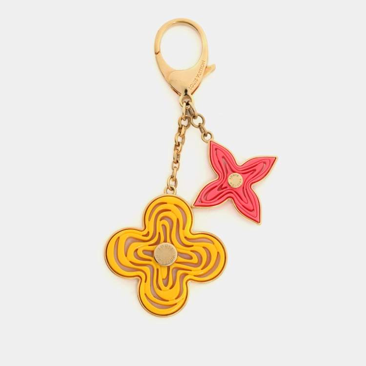 Pre Owned Louis Vuitton Resin Gold Tone Naif Key Holder & Bag Charm