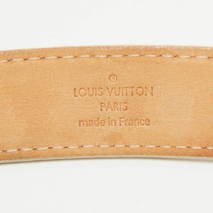 Pre Owned Louis Vuitton Damier Azur Canvas Mini Belt 90CM