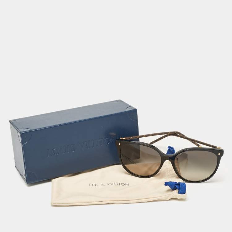 Pre Owned Louis Vuitton Black Z1710W Monogram Canvas LV First Round Sunglasses