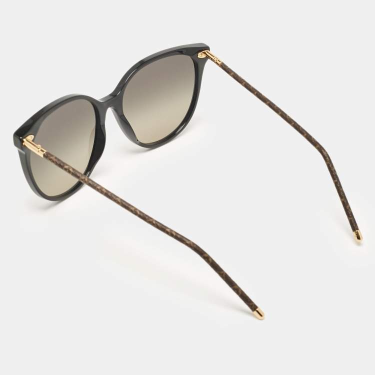 Pre Owned Louis Vuitton Black Z1710W Monogram Canvas LV First Round Sunglasses
