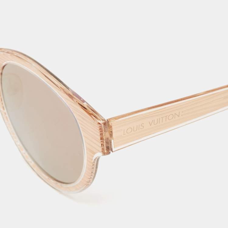 Pre Owned Louis Vuitton Bronze/Black Mirrored Epi Rosalie Round Sunglasses