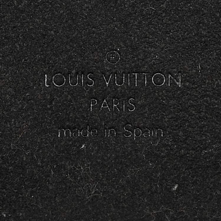 Pre Owned Louis Vuitton Black Leather and Monogram Canvas iPhone 12/12 Pro Case