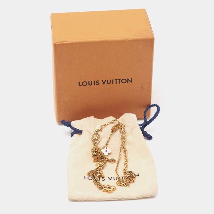 Pre Owned Louis Vuitton  Blooming Suple Gold Tone Necklace