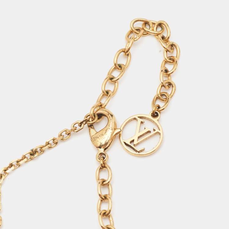 Pre Owned Louis Vuitton  Blooming Suple Gold Tone Necklace