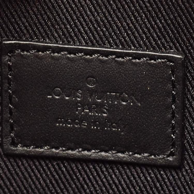 Pre Owned Louis Vuitton Black Monogram Taurillon Leather Soft Trunk Backpack Bag Charm