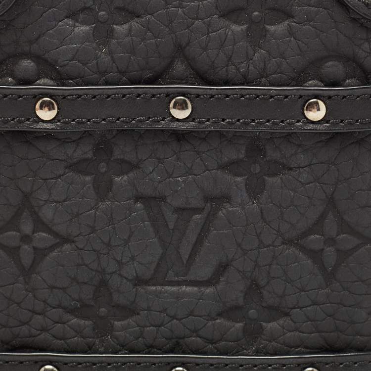 Pre Owned Louis Vuitton Black Monogram Taurillon Leather Soft Trunk Backpack Bag Charm