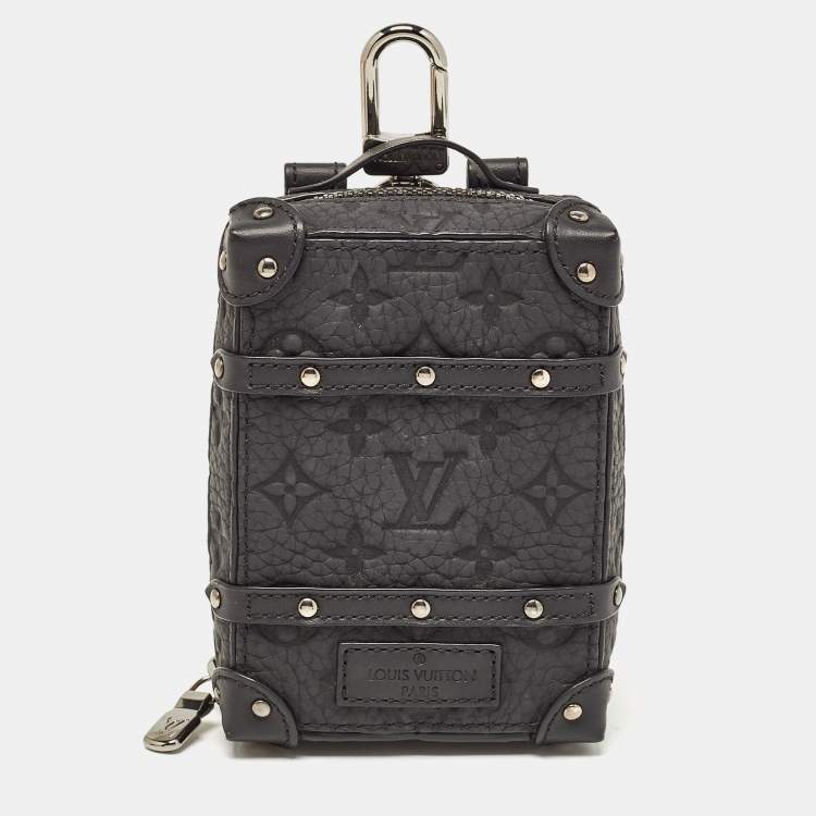 Pre Owned Louis Vuitton Black Monogram Taurillon Leather Soft Trunk Backpack Bag Charm