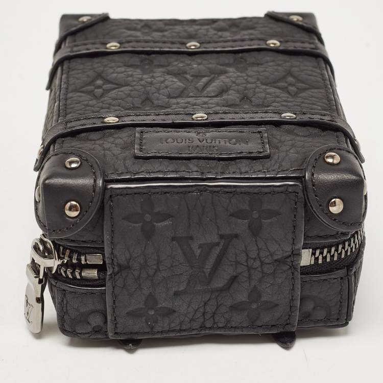 Pre Owned Louis Vuitton Black Monogram Taurillon Leather Soft Trunk Backpack Bag Charm