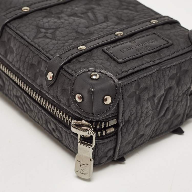 Pre Owned Louis Vuitton Black Monogram Taurillon Leather Soft Trunk Backpack Bag Charm