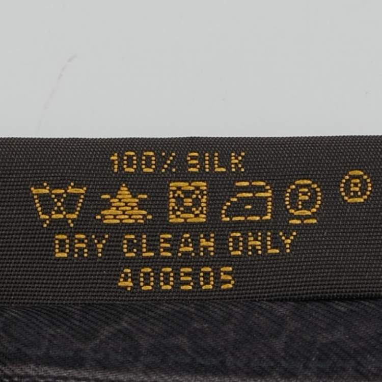 Pre Owned Louis Vuitton Grey Silk Monogram Denim Print Bandeau 