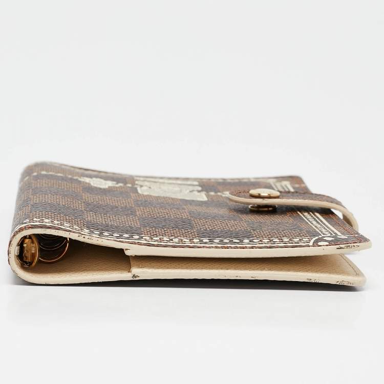 مملوكة مسبقًا Louis Vuitton Damier Ebene Trunk Canvas Small Ring Agenda Cover